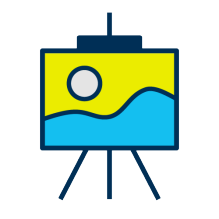 Icon of an art easel. 